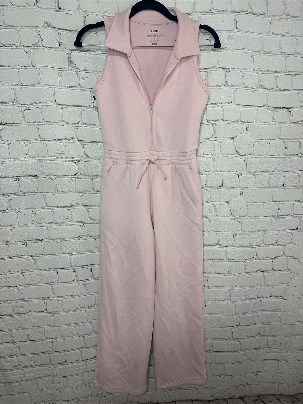 Abercrombie Kids Girls YPB Active Wide Leg Pink Jumpsuit Size 11/12